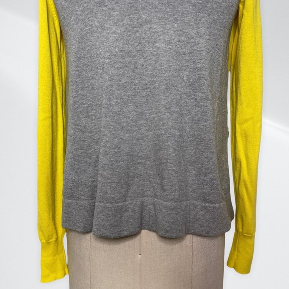 CAbi Yellow & Gray Belle Layered Sweater Cardigan XS - Picture 8 of 10